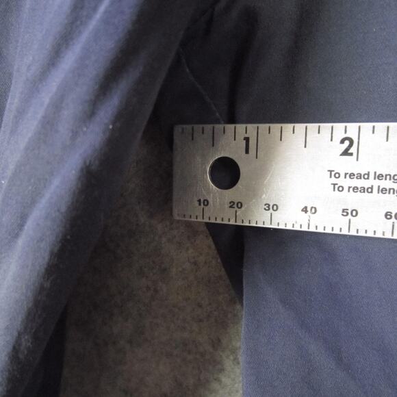 Esprit Trench Coat Womens 8 Navy Blue Double Breasted Belted Cuffs Back Vent - Picture 7 of 9